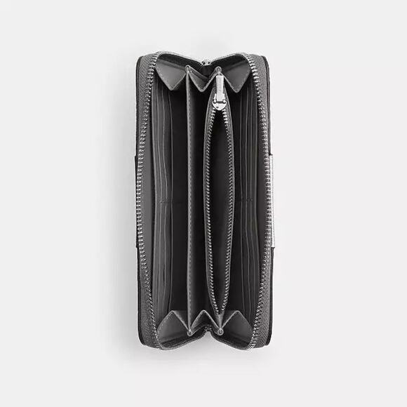 NWT COACH Boxed Long Zip Around Wallet CCL91 GRAY/SILVER Holiday gift Set - Picture 10 of 10